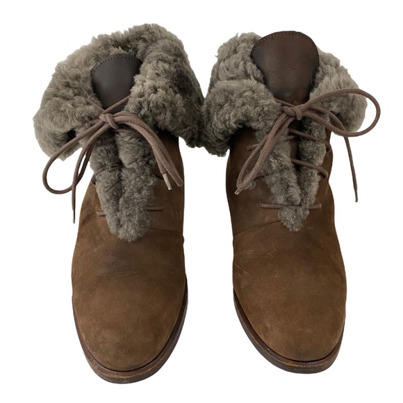 WATHNE Suede and Wool Ankle Boots - Picture 2 of 8